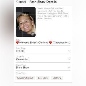 POP UP POSH SHOW - 11:11pm ❤️TONIGHT PLEASE JOIN ME❤️